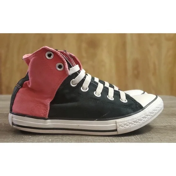 Converse All Star No Time To Lace Sneakers Youth Size‎ 3 Black Pink