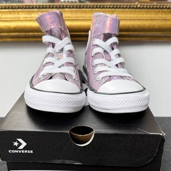 Converse Iridescent Lavender High-Top Sneakers