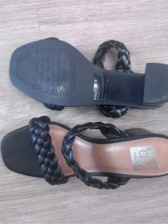 Never worn DV by Dolce Vita Black Braided Double-Strap Slide Sandals