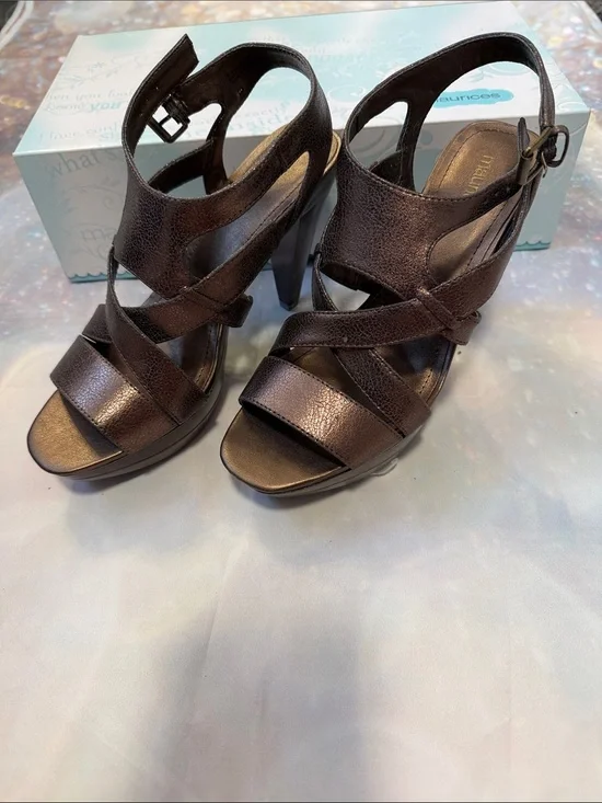 Maurices Stylish Women's Brown Strappy High-Heel Sandals 8