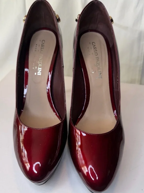 Women's Burgundy Patent Leather Pumps