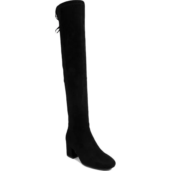 Sugar Womens Ollie Padded Insole Over-The-Knee Boots Black