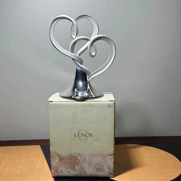Lenox Silver Double Heart Ornament