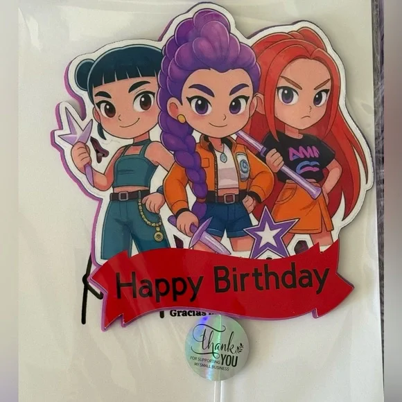 Happy Birthday Cartoon Character Decoration