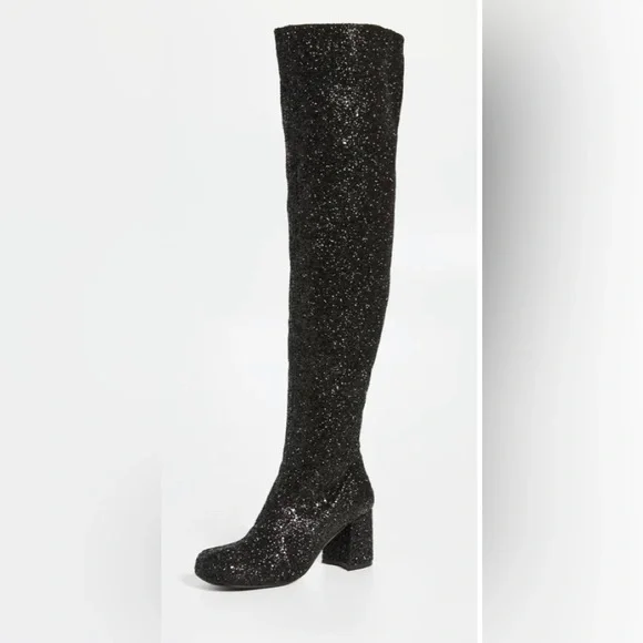 Simon Miller Mojo black glitter OTK boots 40=10