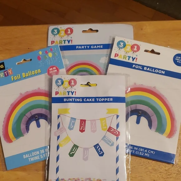 Rainbow Party Supplies Set