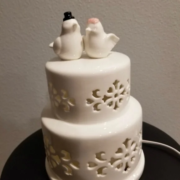Ceramic Bird Cake Topper - White