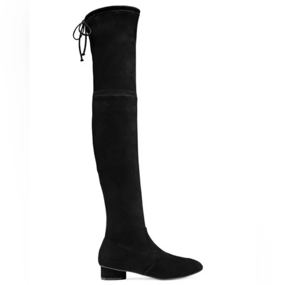 Stuart Weitzman Quebecland black Suede Over-The-Knee thigh‎ high Boots, size 10