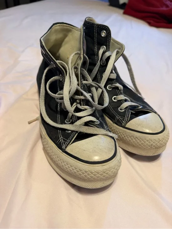 Converse Black and White High-Top Kids Sneakers