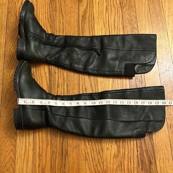 Cole Haan fleece lined leather knee high boots size 5.5‎
