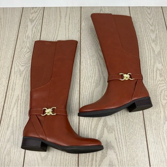 I.N.C. International Concepts Women's Faron Knee High Riding Boot 7M Cognac $130