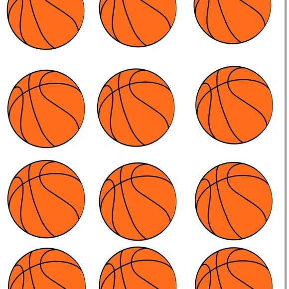 Basketball Cupcake Toppers