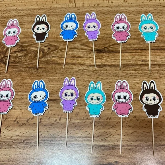 Cute Cartoon Character Cupcake Toppers