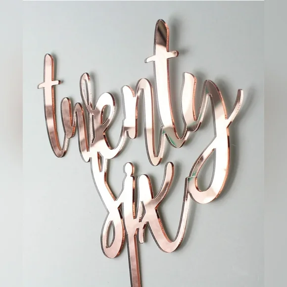 Rose Gold Cake Topper
