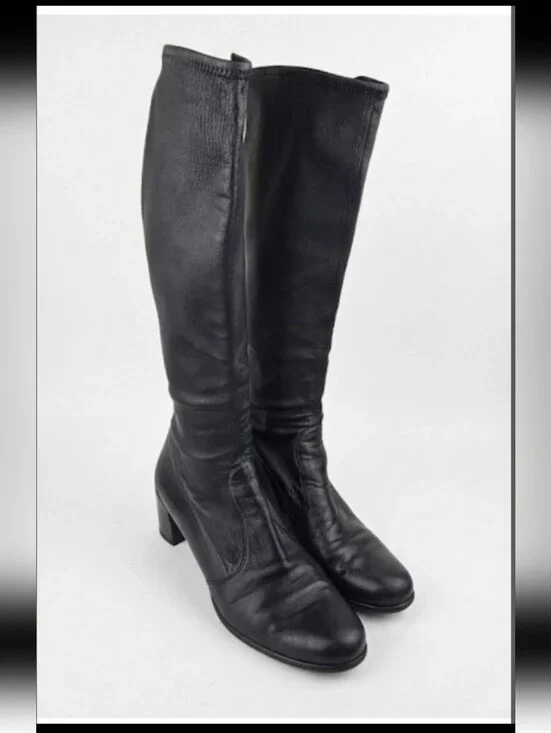 Stuart Weitzman Black Leather Boots