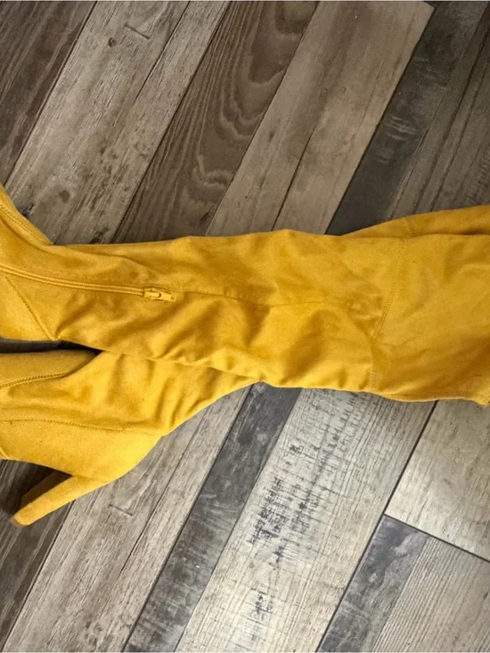 Women’s Over-the-Knee Suede Boot - Mustard Yellow
