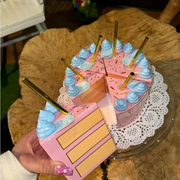 Pink and Blue Cake Slice cup/ tumbler