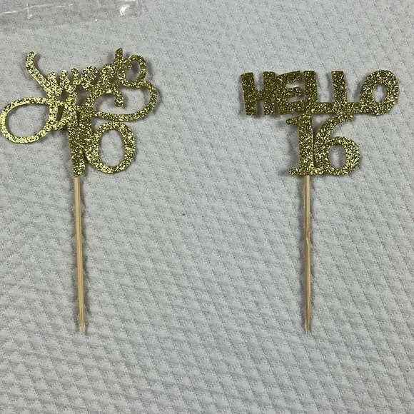 Sweet Sixteen & Hello 16 Cupcake Decoration