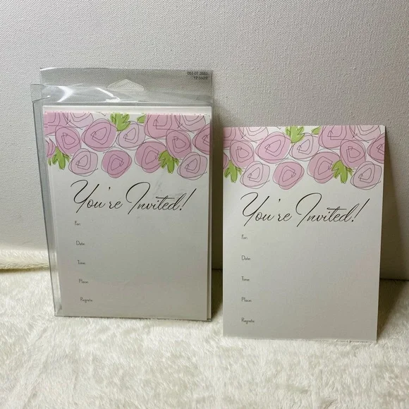 Party Invitations | You’re Invited Cards roses 28 count Birthday Wedding Shower