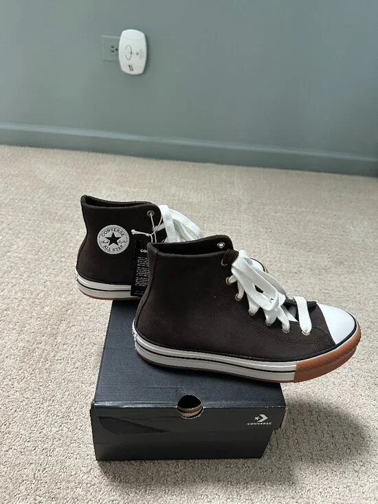 Converse Chuck Taylor All Star High Top Brown Suede Kids Size 7 Fits Women's 8.5