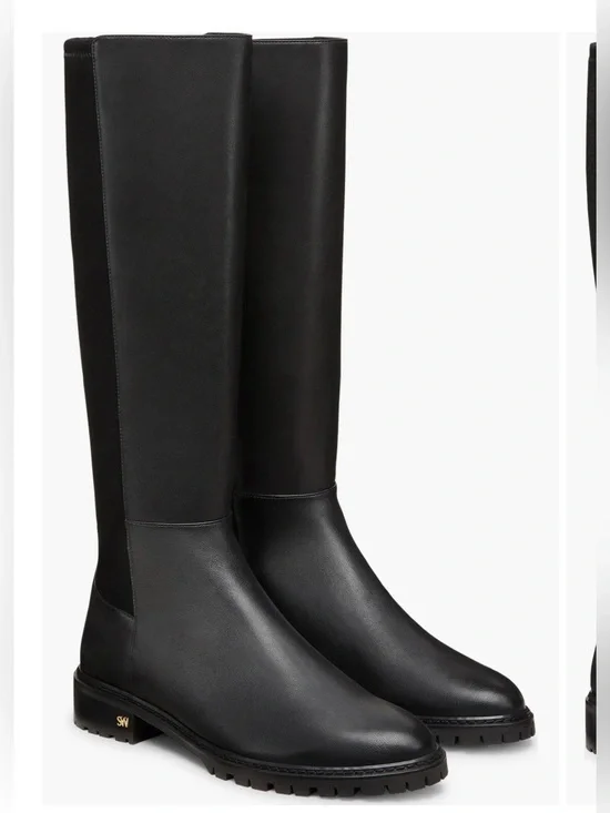 NWOB Stuart Weitzman City Knee High Boot size 6B black leather
