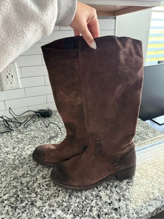 Frye Chestnut Suede Boots