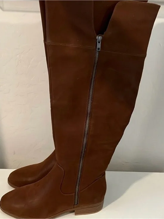 MIA Brown Knee-High Zip Riding Boots