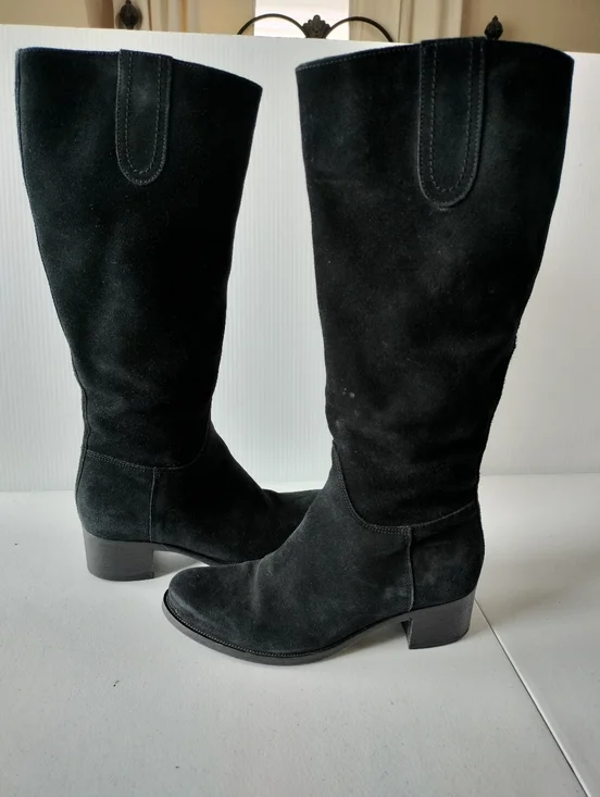 La Canadienne City Dry Jack Waterproof Black Suede Boots 8.5 Equestrian Riding