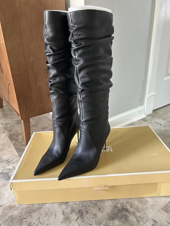 Michael Kors Dawn Heeled‎ women’s  Black Slouch Knee-High boot size 9