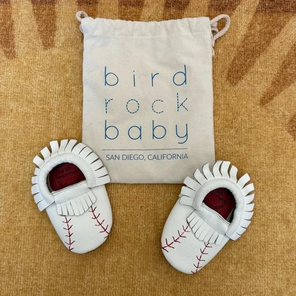 Bird Rock Baby Baseball Moccasins Toddler Size 8