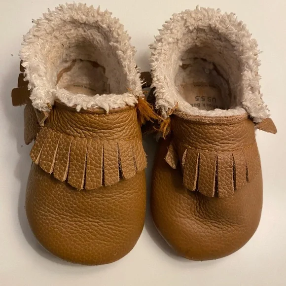 Bird Rock baby wool lined leather Mocs