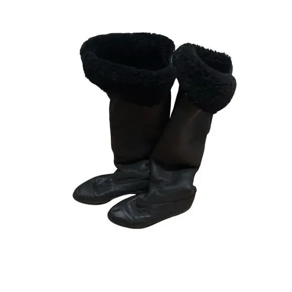 Terra Australia Shearling black boots 7.5