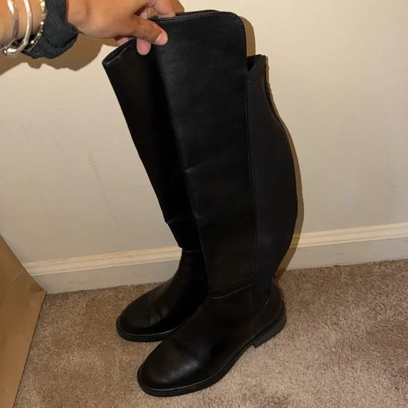 BLACK HIGH BOOTS - SIZE 7 / PURCHASED FROM TARGET - worn a few times