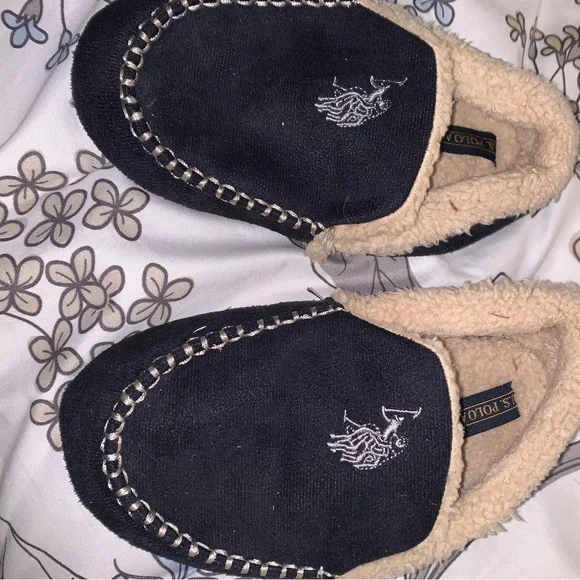 U.S. Polo Assn. Navy Kids Moccasins
