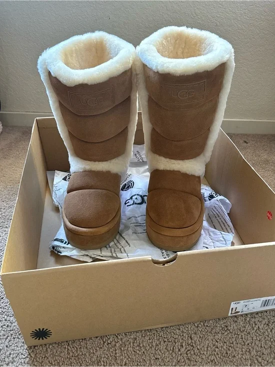 UGG Chillapeak Genuine Shearling Trim Tall Boot