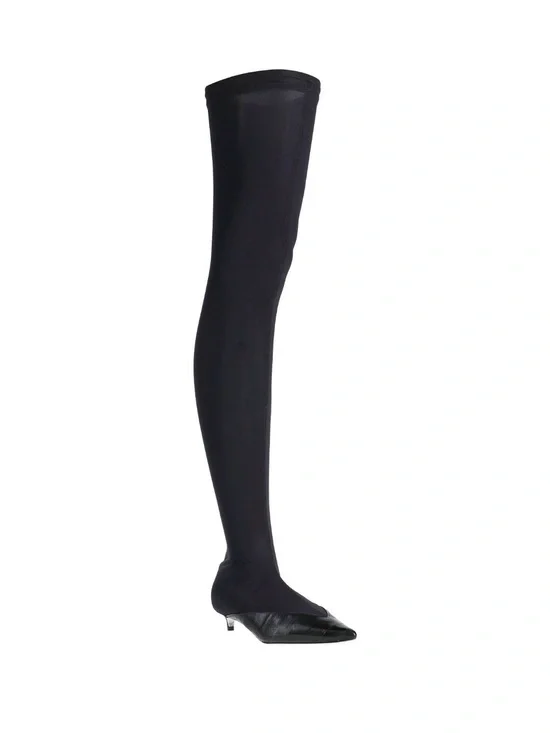 Givenchy Black Over-the-Knee Stretch Boots