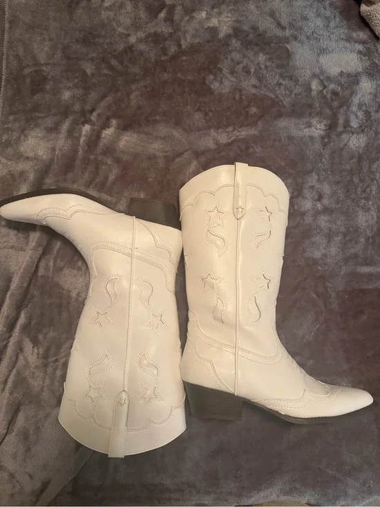 UNIONBAY White Over-the-Knee Western Boots