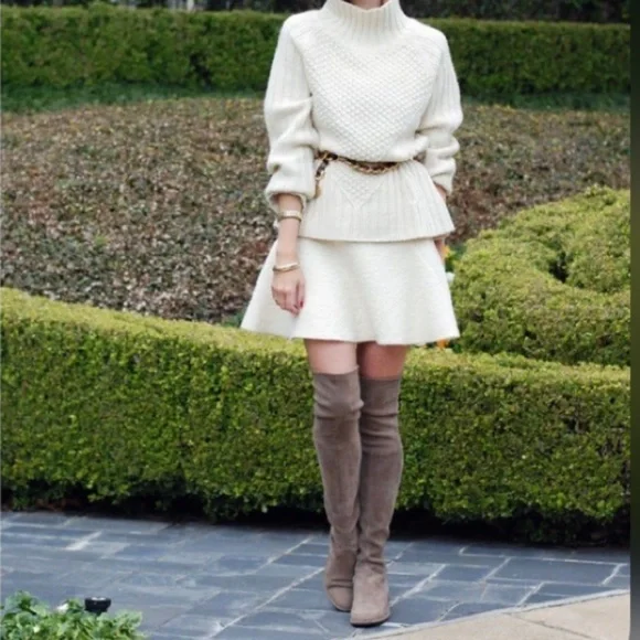 Stuart Weitzman‎ Lowland Suede Over-the-Knee Boots in Taupe Size 7.5