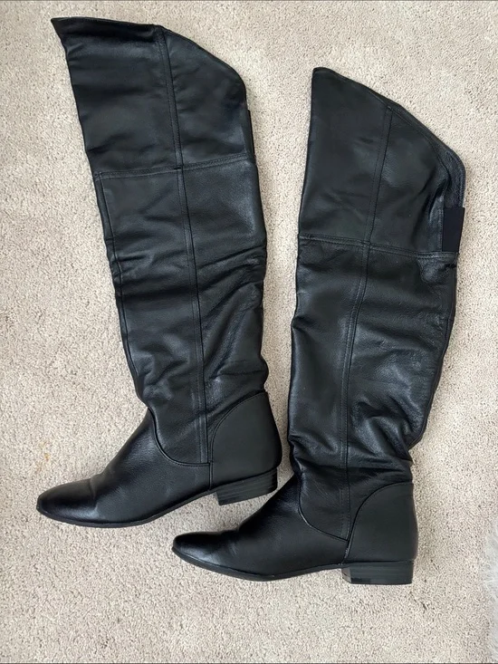 Chinese Laundry Black Over-the-Knee Women’s Faux Leather Boots