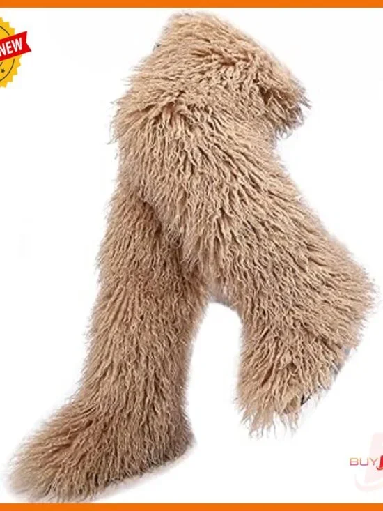 29 Inch Over the Knee Faux Fur Snow Boots Winter Thigh High Boots