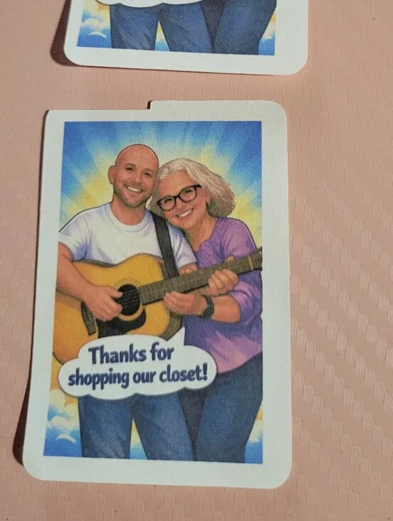 24 Personalized Thank You  Stickers - Cartoon Yourself Personalized Made By Me!