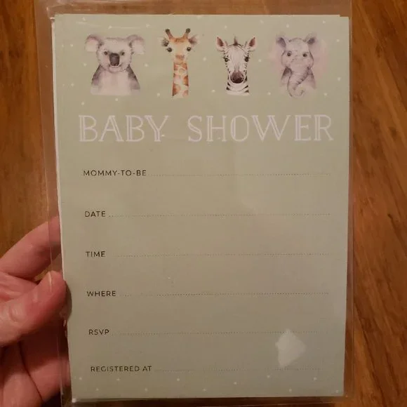 Baby Shower Invitations - Animal Design