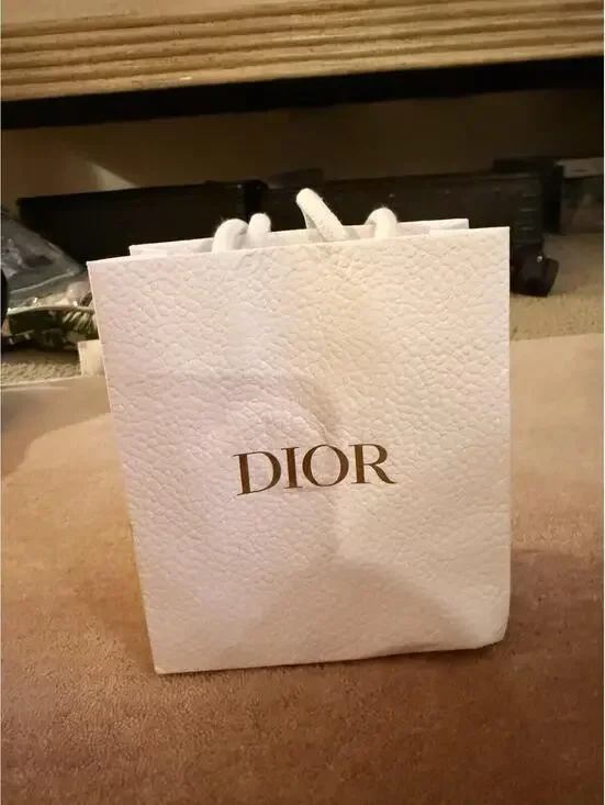 Small Christian Dior Gift Bag White