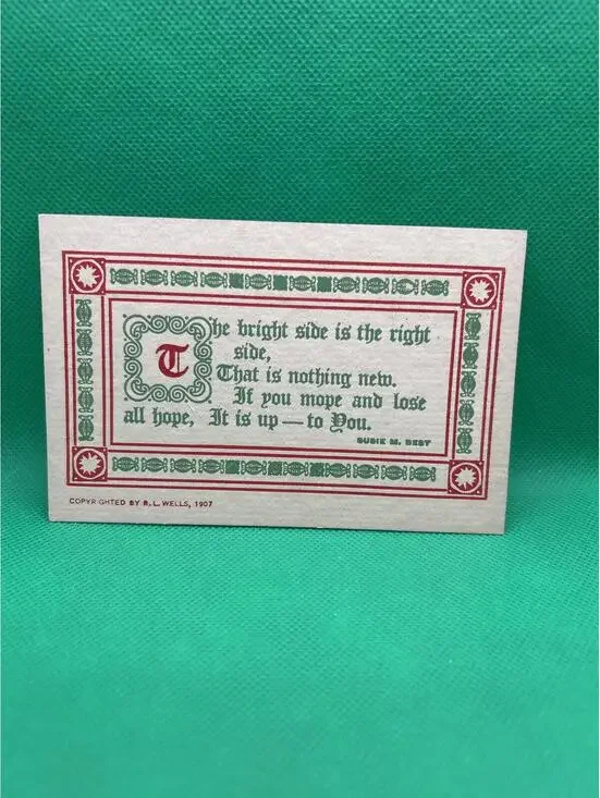 Vintage 1907 Inspirational Postcard with Decorative Border =box5 -box5