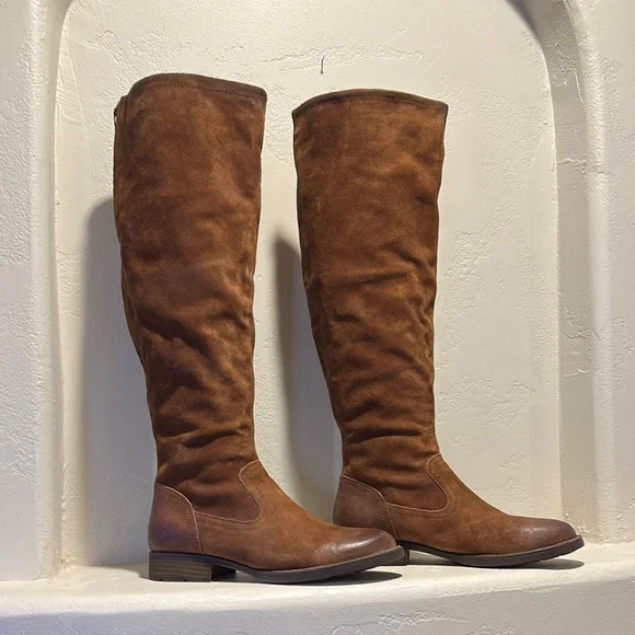 Born Over-the-Knee Suede Boots in Brown