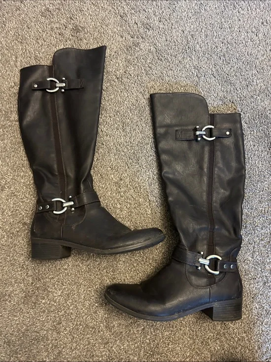 Nautica Brown Leather Riding Boots