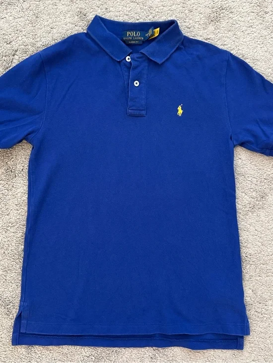 Ralph Lauren Boys' Royal Blue Polo with Yellow Pony