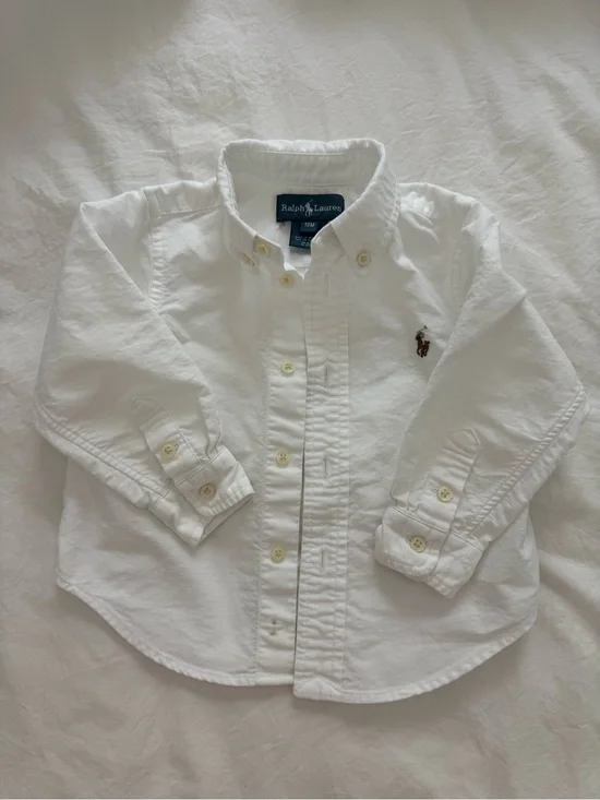 Polo Ralph Lauren Baby Boys White Oxford Button-Down Shirt | 18M |