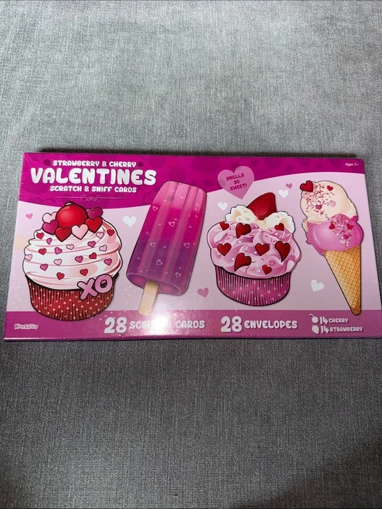 Kids Valentines Scratch & Sniff Cards
