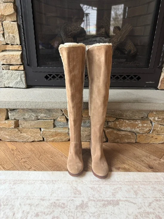 Vince Camuto Tan Suede Over-the-Knee Boots
